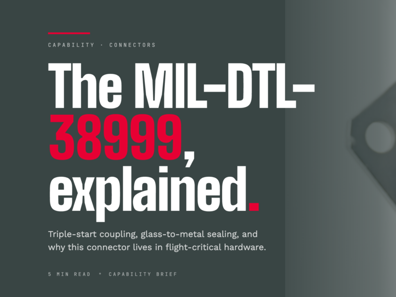 MIL-DTL-38999 Hermetic Connectors: A Procurement Guide for Flight-Critical Programs